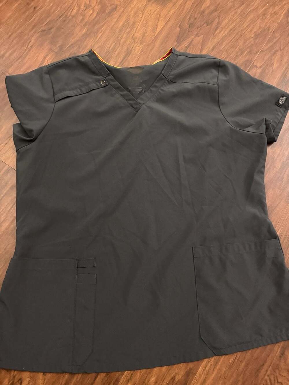 Dickies EDS Essentials Women's Mock Wrap Scrub Top Pewter XL